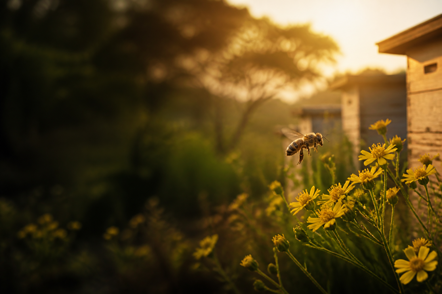 Apiário em meio à natureza